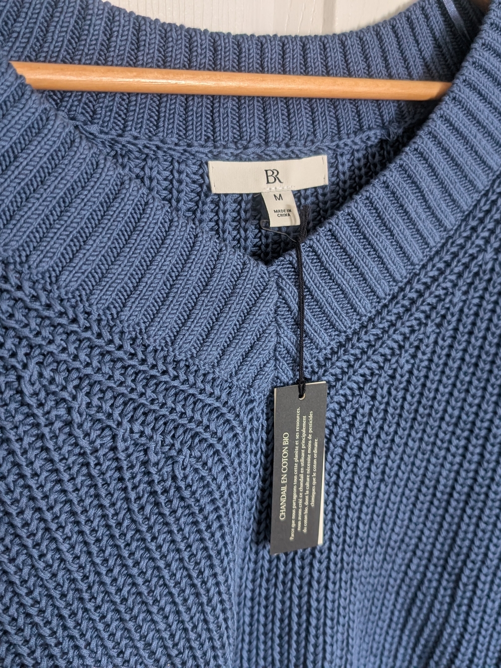Banana Republic Slate Blue V-Neck Cropped Knit Sweater - Picture 3 of 5